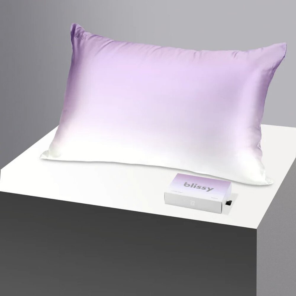 NEW Blissy Ombré Collection 100% Mulberry Silk Pillowcase - Lavender Ombre